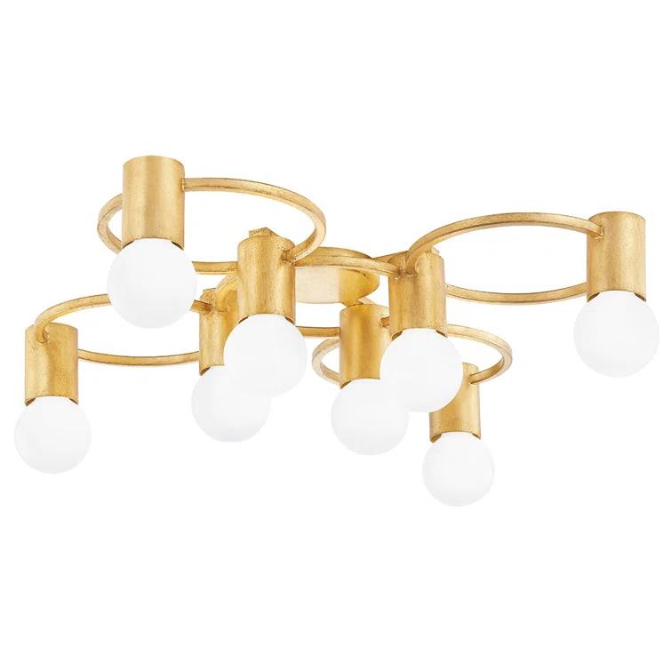 Mitzi Hope 8 - Light Semi-Flush Mount in  Gold Leaf