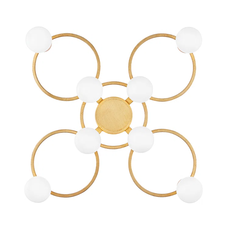 Mitzi Hope 8 - Light Semi-Flush Mount in  Gold Leaf