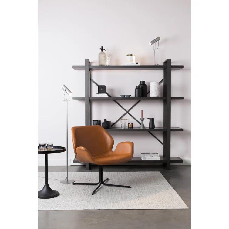 Nikki Faux Leather Swivel Accent Chair
