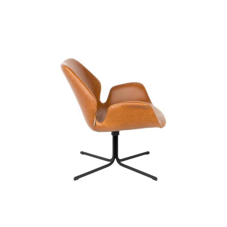 Nikki Faux Leather Swivel Accent Chair