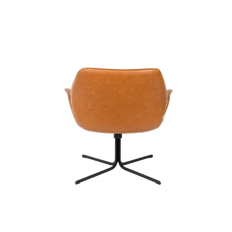 Nikki Faux Leather Swivel Accent Chair