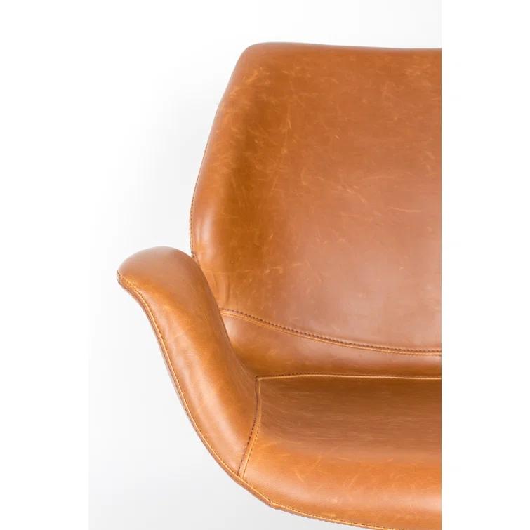 Nikki Faux Leather Swivel Accent Chair