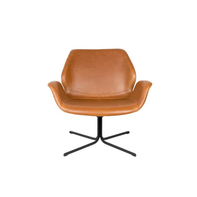 Nikki Faux Leather Swivel Accent Chair