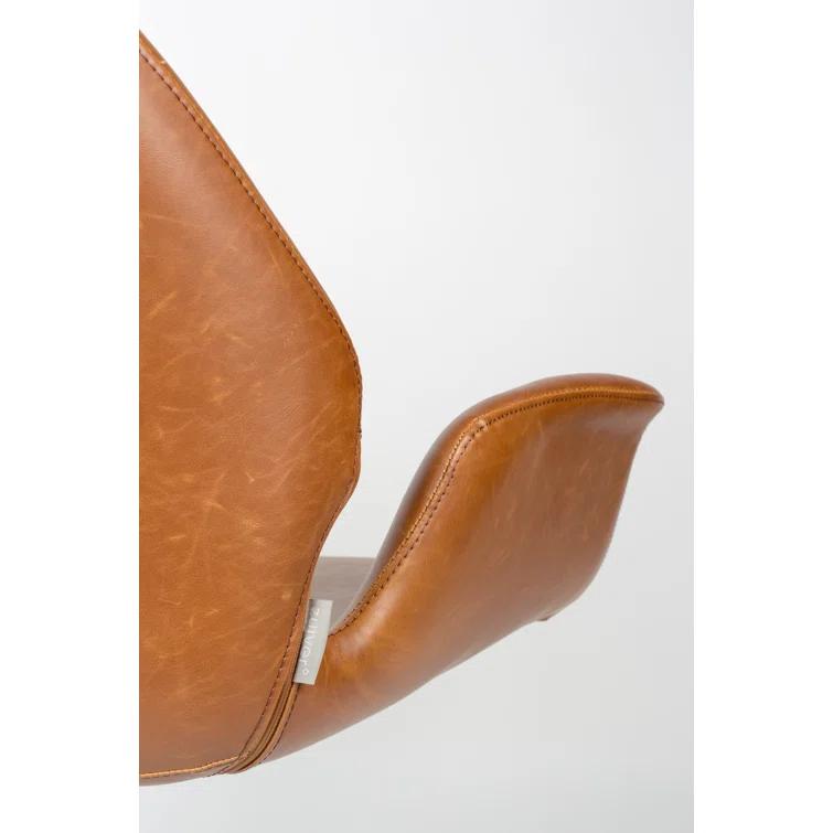 Nikki Faux Leather Swivel Accent Chair