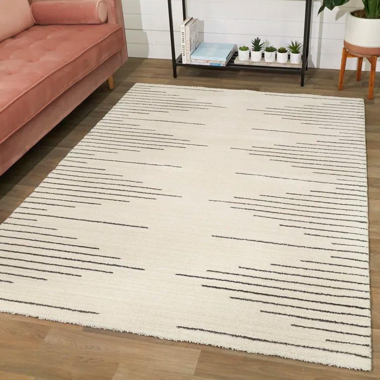Bonfiglio Power Loom Cream/Gray Area Rug