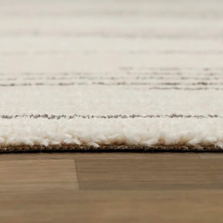 Bonfiglio Power Loom Cream/Gray Area Rug