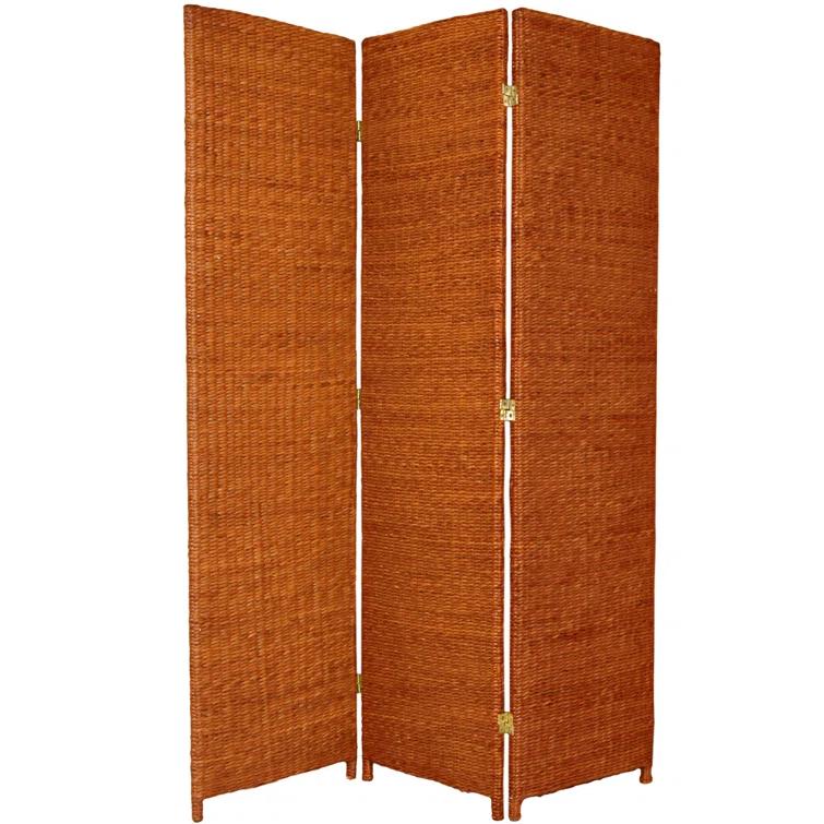 Highland Dunes Fickes 53" W x 71" H Woven Rushes Folding Room Divider