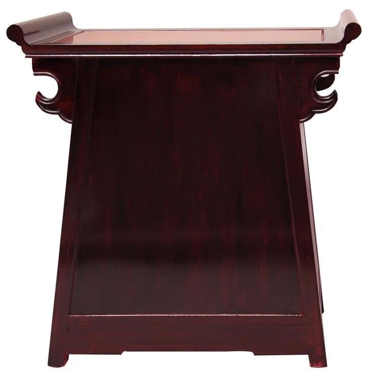 Oriental Furniture Rosewood Altar Cabinet, Two-Tone, 27.50"H