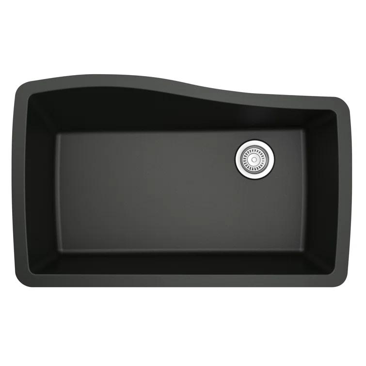 Karran Undermount Quartz Composite 33-1/2'' X 21'' Single Bowl Kitchen Sink