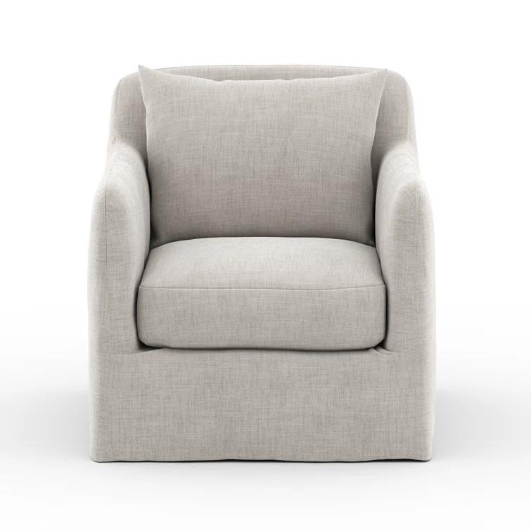 Orlena Outdoor Swivel Chair - Stone Grey
