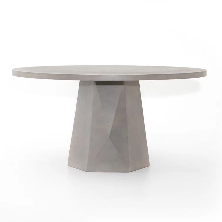 Schuller Indoor / Outdoor Round Dining Table - Gray
