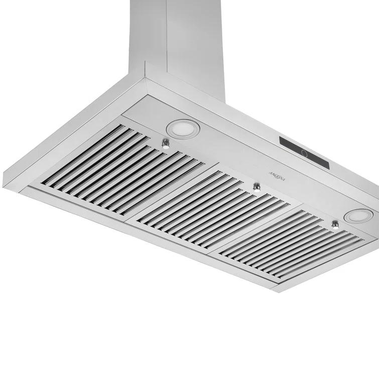 Ancona 36" Stainless Steel 600 CFM Convertible Wall Range Hood with Baffle Filter