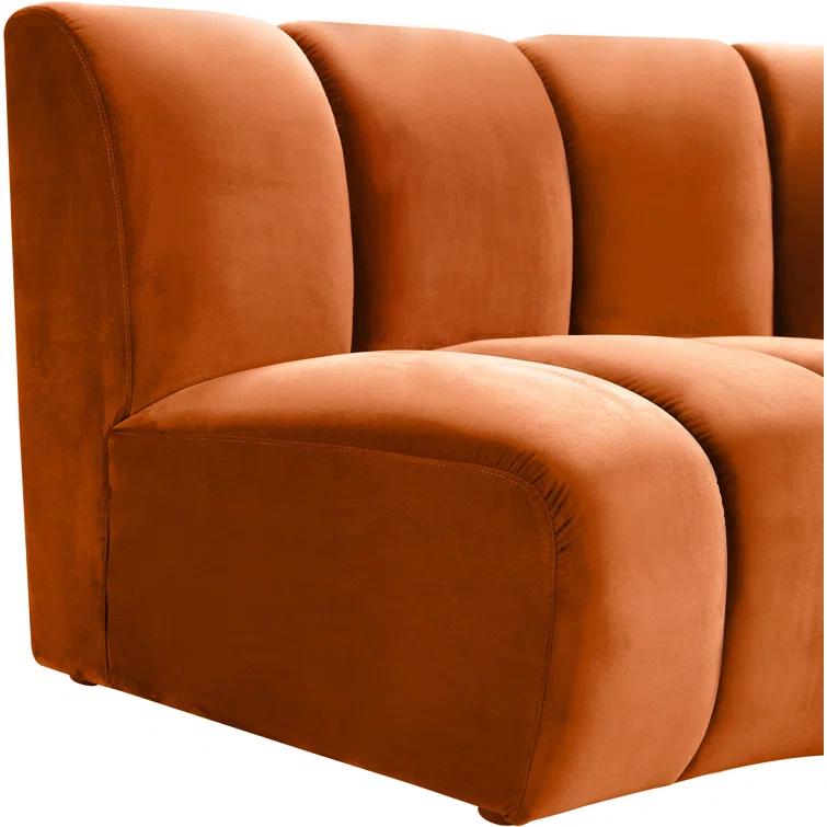 Edinger 9 - Piece Velvet Sectional