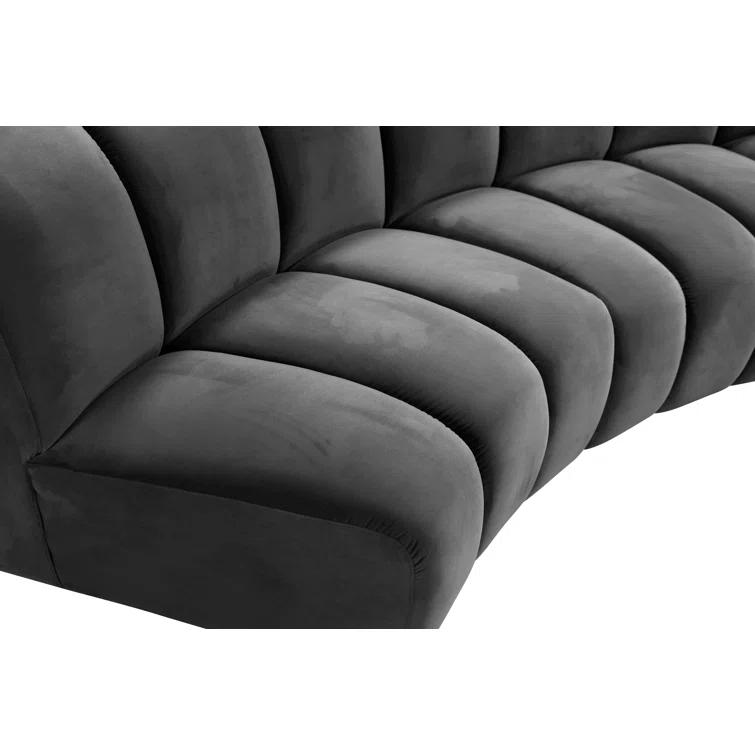 Edinger 9 - Piece Velvet Sectional