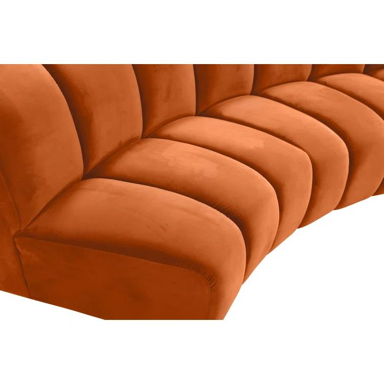 Edinger 9 - Piece Velvet Sectional
