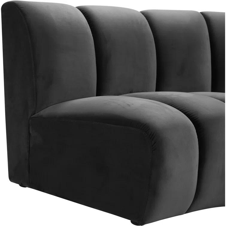 Edinger 9 - Piece Velvet Sectional