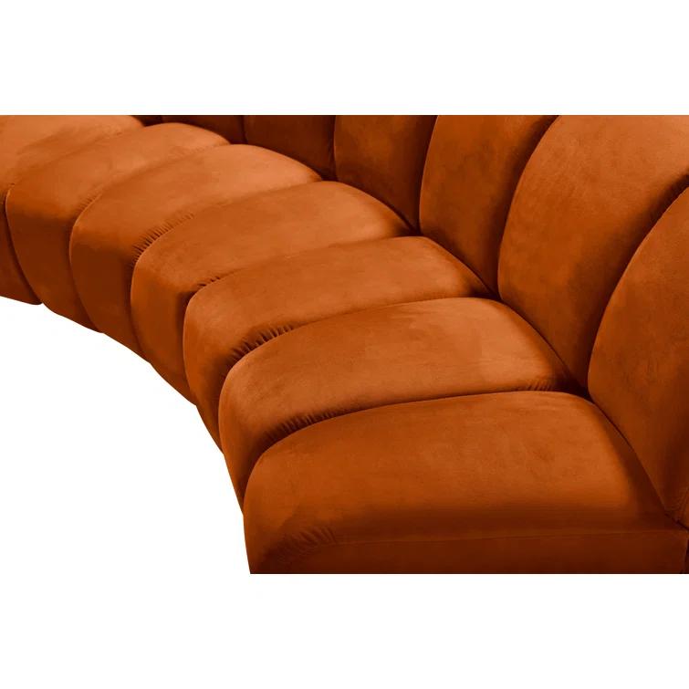 Edinger 9 - Piece Velvet Sectional
