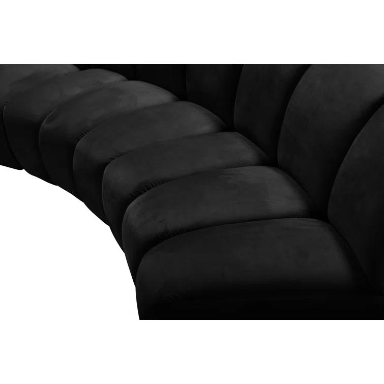Edinger 9 - Piece Velvet Sectional