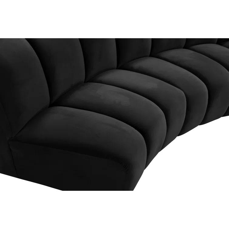Edinger 9 - Piece Velvet Sectional