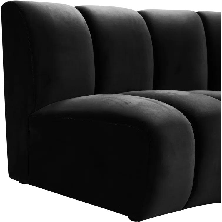 Edinger 9 - Piece Velvet Sectional
