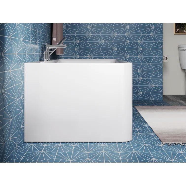 Unwind 67" x 32" Back-To-Wall Soaking Bathtub