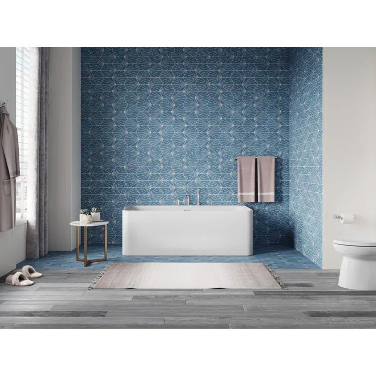 Unwind 67" x 32" Back-To-Wall Soaking Bathtub