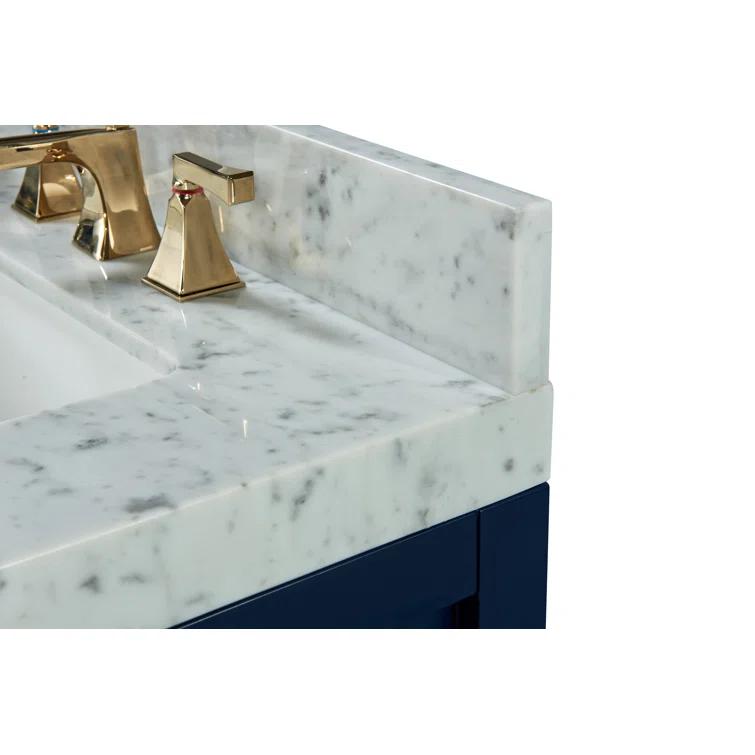Carrie 36'' Single Bathroom Vanity with Carrara Marble Top