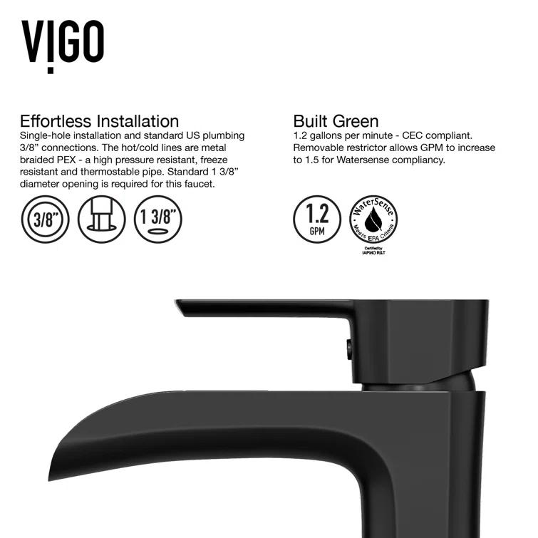 Niko 11" H Single Handle Vessel Sink Bathroom Faucetwith Pop-up Drain