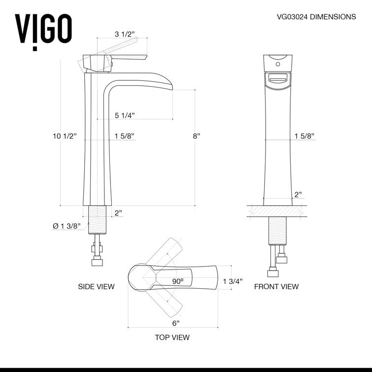 Niko 11" H Single Handle Vessel Sink Bathroom Faucetwith Pop-up Drain