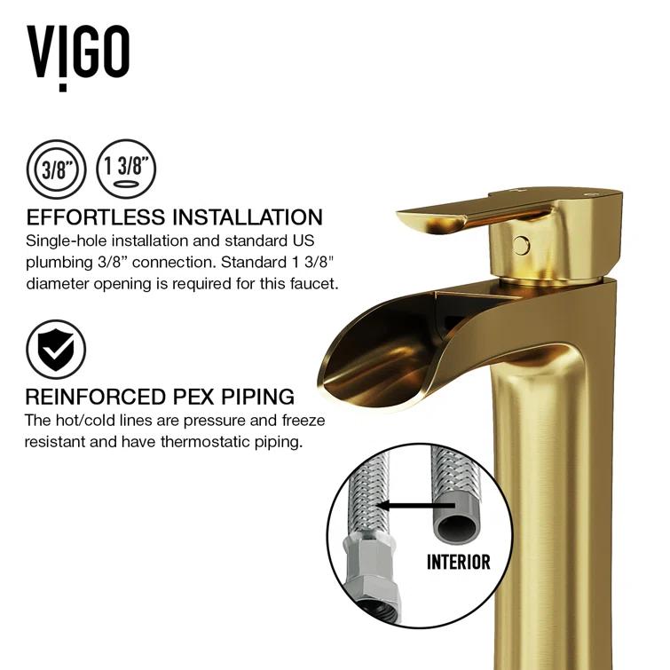 Niko 11" H Single Handle Vessel Sink Bathroom Faucetwith Pop-up Drain