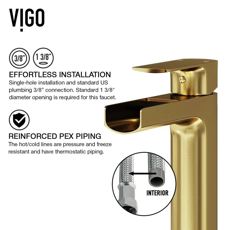 Amada Single Handle Vessel Sink Bathroom Faucet