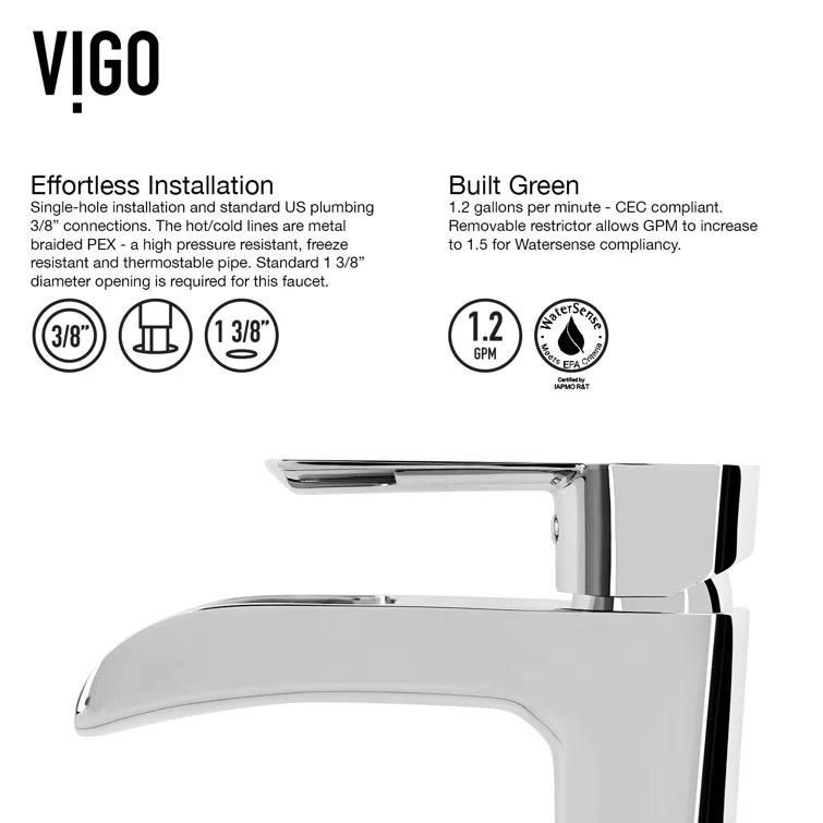 Niko 11" H Single Handle Vessel Sink Bathroom Faucetwith Pop-up Drain