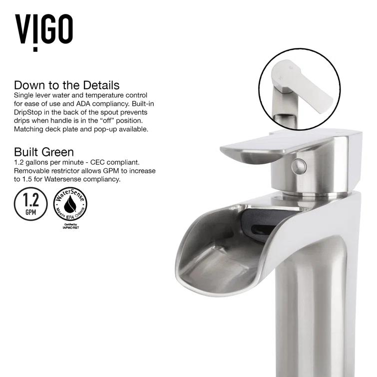 Niko 11" H Single Handle Vessel Sink Bathroom Faucetwith Pop-up Drain