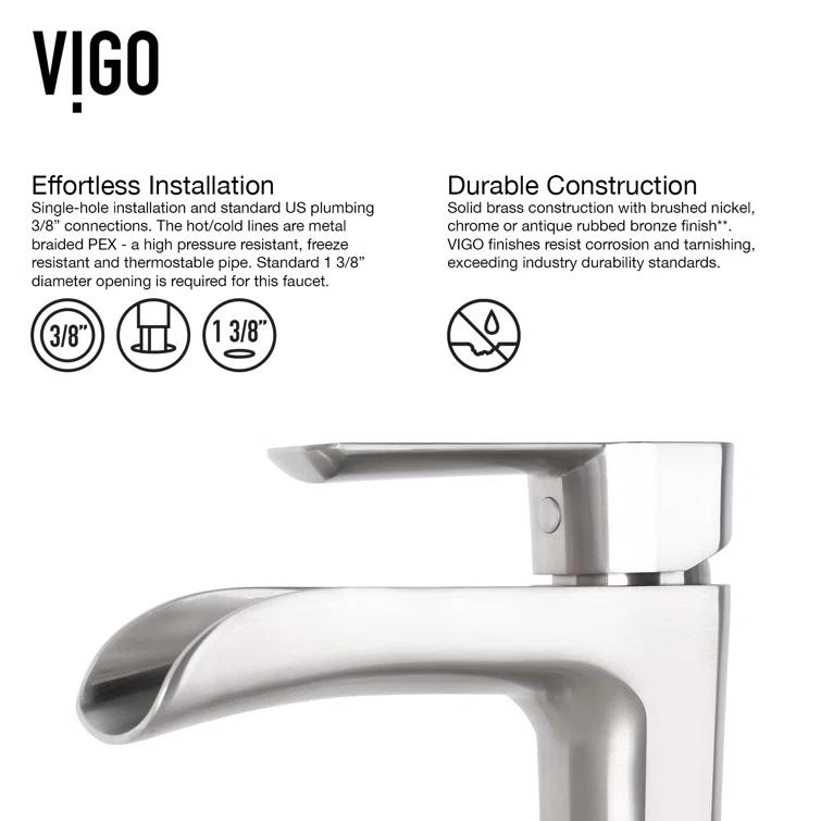 Niko 11" H Single Handle Vessel Sink Bathroom Faucetwith Pop-up Drain