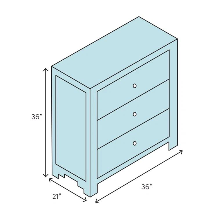 Global Views Scratch Three-Drawer Chest