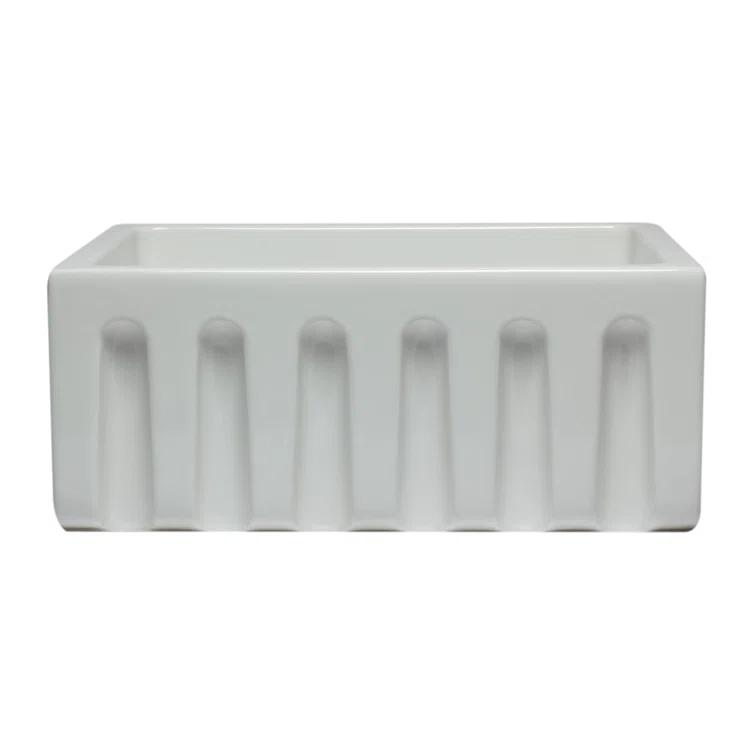 24'' L Flush Single Bowl Fireclay Kitchen Sink