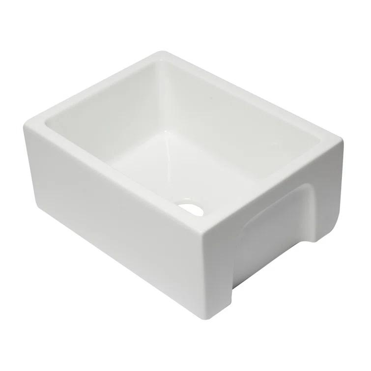 24'' L Flush Single Bowl Fireclay Kitchen Sink