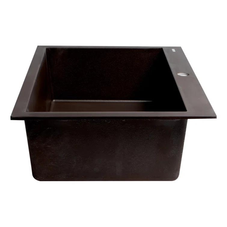 29.88'' L Drop-In Single Bowl Granite Kitchen Sink