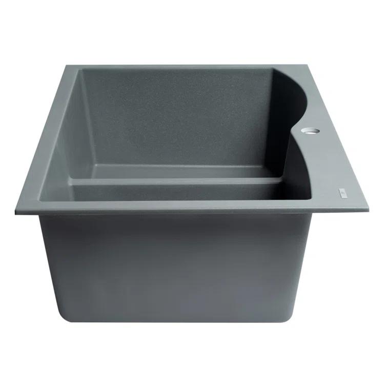 33'' L Drop-In Double Bowl Granite Kitchen Sink