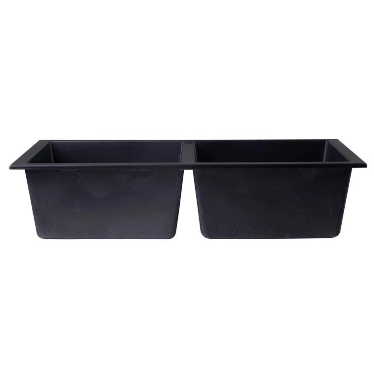 34'' L Double Bowl Granite Kitchen Sink