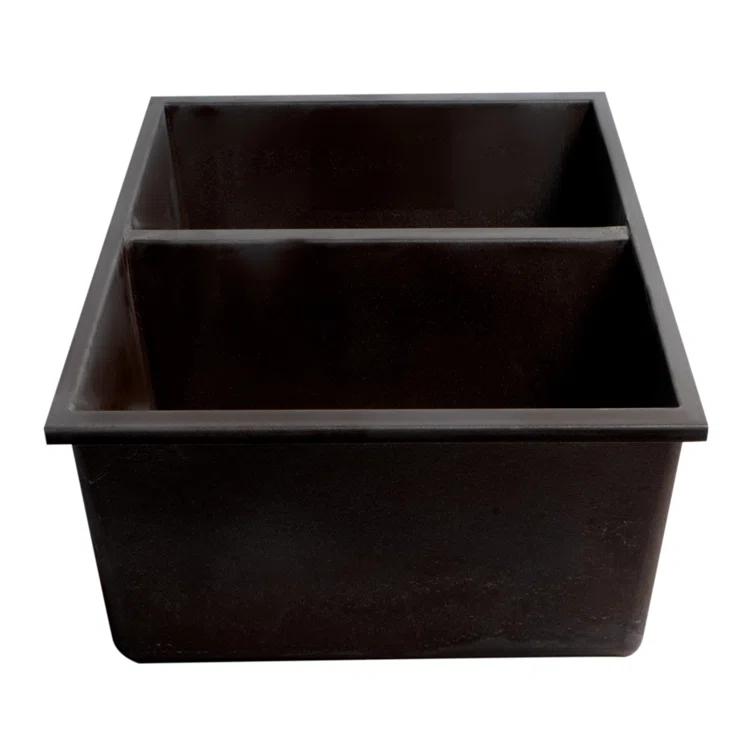 Alfi Brand AB3420UM-C 33.88'' L Undermount Double Bowl Granite Kitchen Sink