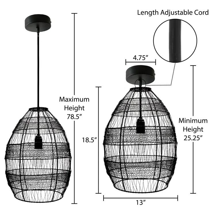 Neddie Single Light Metal Dimmable Pendant