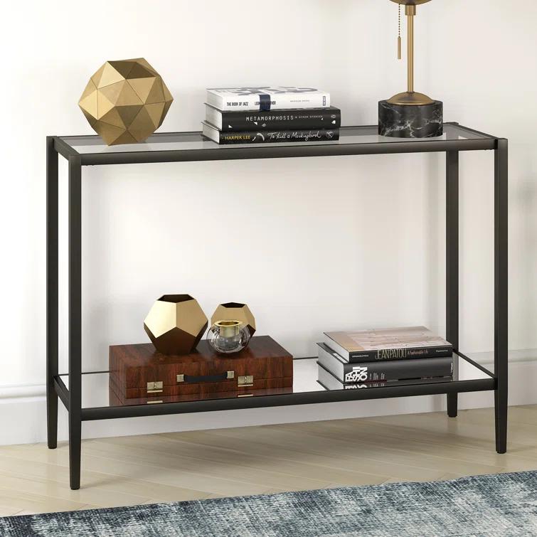 Hera Glass Top Console Table