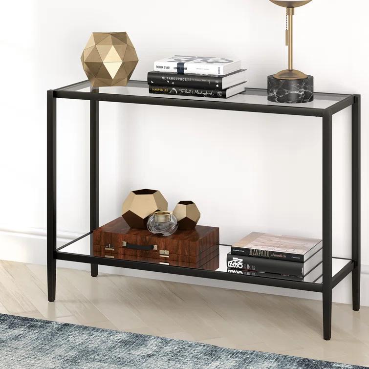 Hera Glass Top Console Table