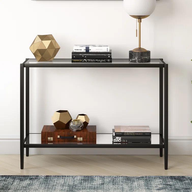Hera Glass Top Console Table