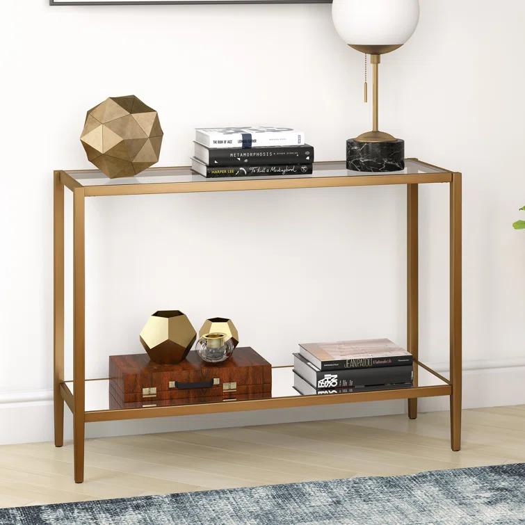Hera Glass Top Console Table