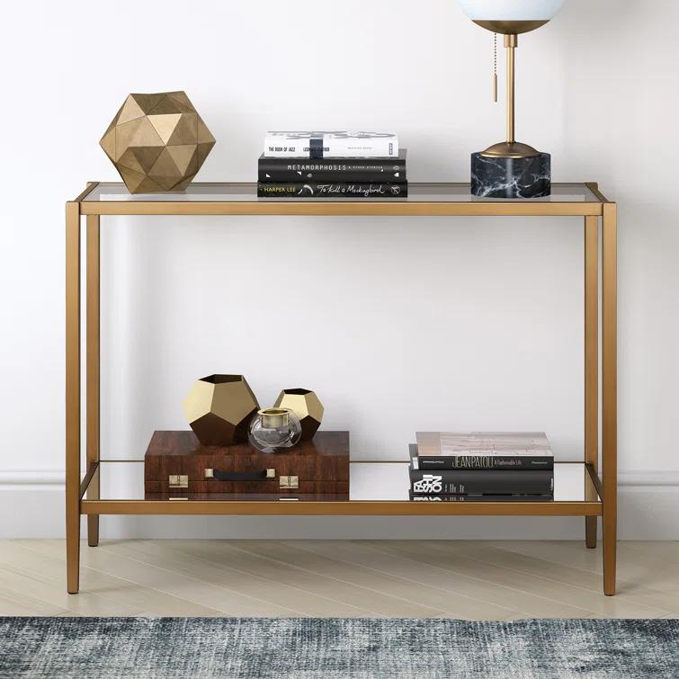 Hera Glass Top Console Table