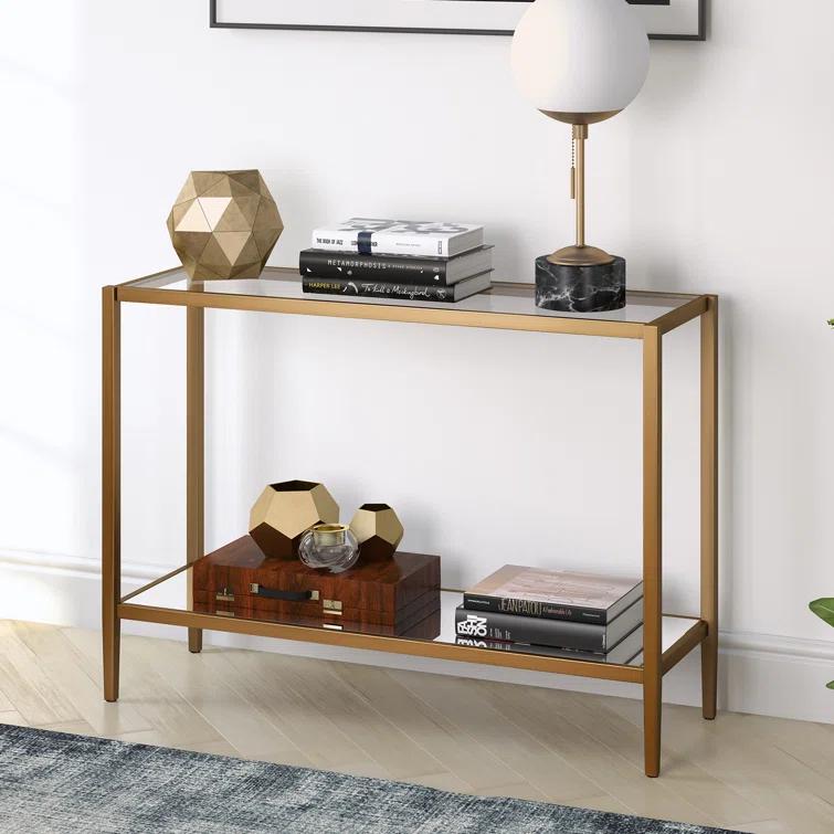 Hera Glass Top Console Table