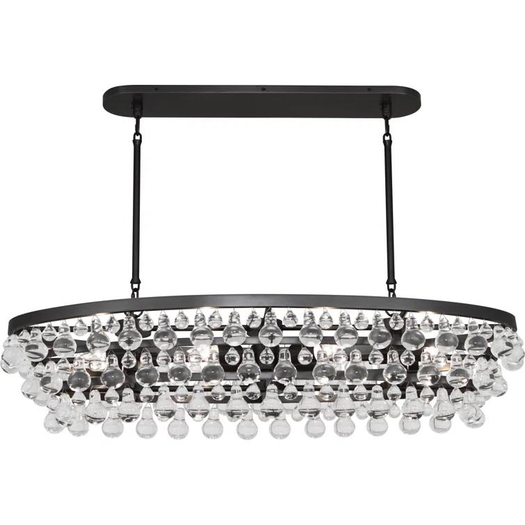 Robert Abbey Bling 8 - Light Glass Dimmable Drum Chandelier