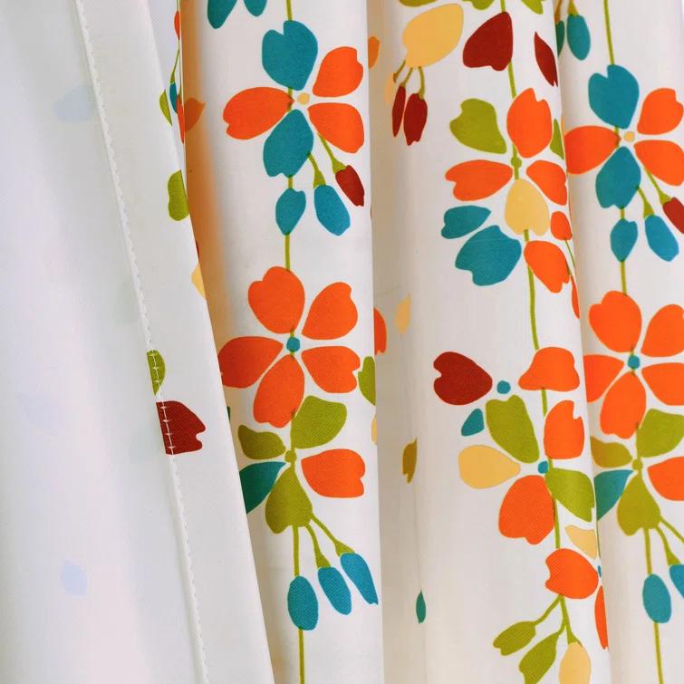 Lush Decor Weeping Flowers Floral Room Darkening Thermal Rod Pocket Curtain Panels (Set of 2)